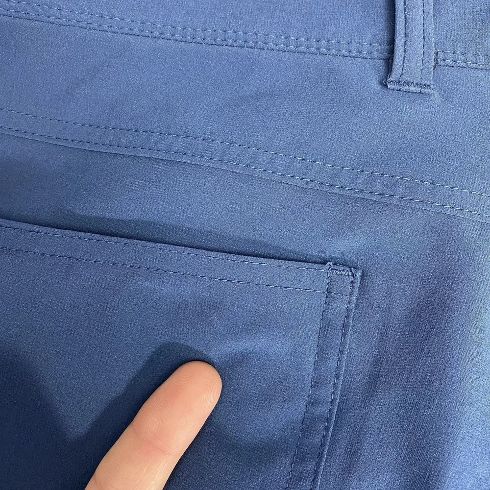 Mizzen+Main Helmsman Pants Mens Size 38x34‎ Blue Slim Performance Stretch Chino